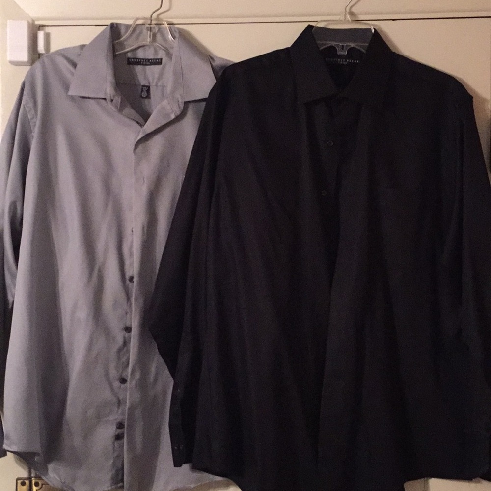Geoffrey Beene Men’s 2 shirts Gray/Black 👀 Nice